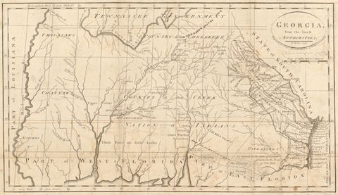 Georgia, from the latest authorities. (1795) Library of Congress Geography and Map Division.
